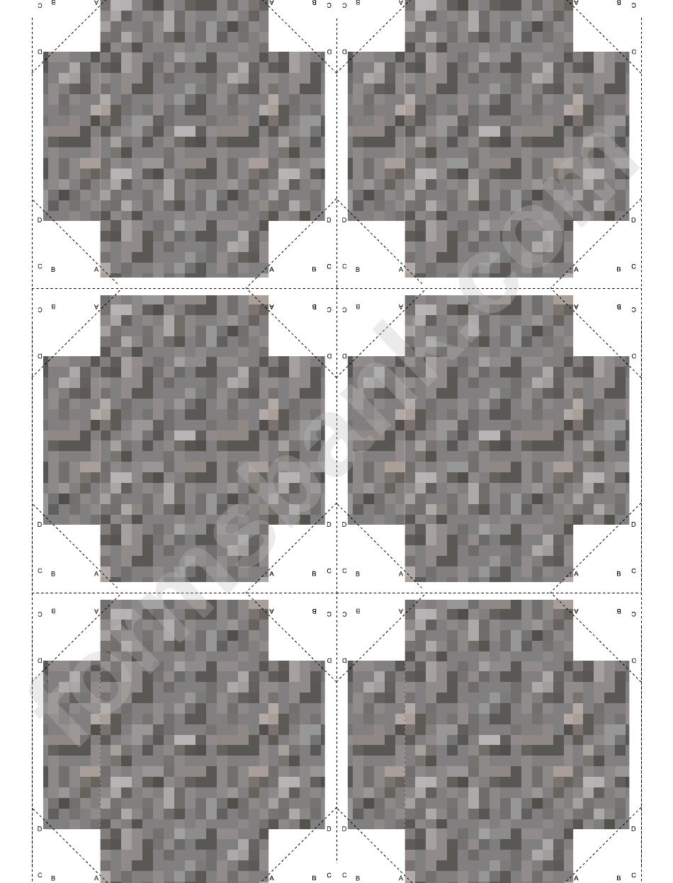 Gravel Minecraft Block Template