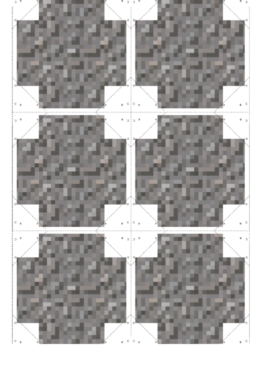 Gravel Minecraft Block Template Printable pdf