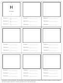 Chemistry Element Flashcard Template
