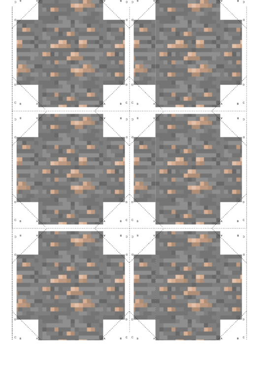 Iron Ore Minecraft Block Template Printable pdf