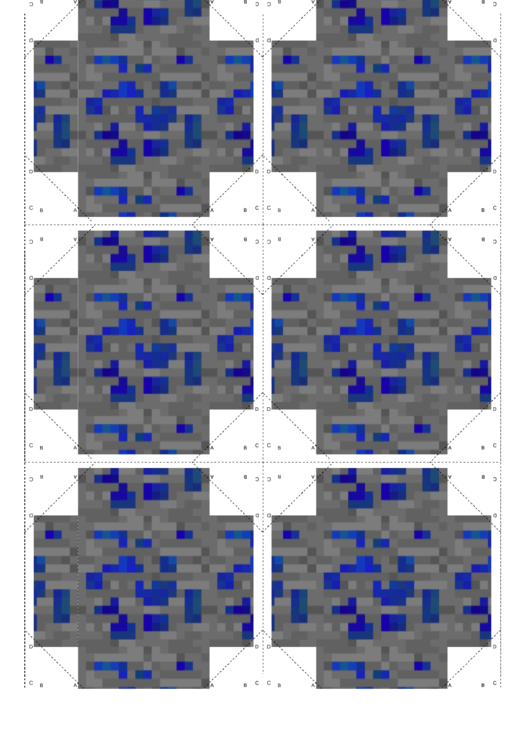 Lapis Lazuli Ore Minecraft Block Template Printable pdf