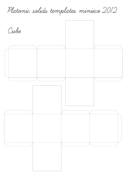 Paper Cube Template Printable pdf