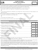 Form Cr - Claim Of Right Income Repayments