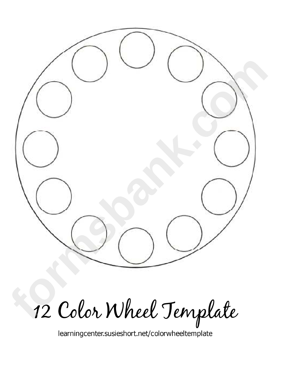 12 Medium Color Wheel Template