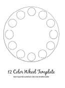 12 Medium Color Wheel Template
