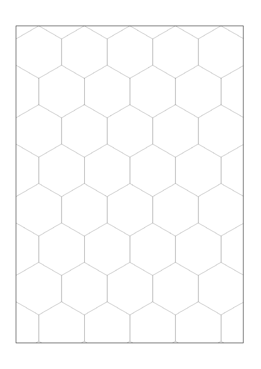 Black & White Hexagon Graph Paper Template Printable pdf
