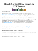 Hourly Service Billing Template Printable pdf