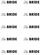The Bride Wedding Card Template