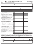 Form Ifta-116 - Fuel Use Tax Refund For B20 Fuel Printable pdf