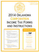 Oklahoma Corporation Income Tax Forms And Instructions Booklet - 2014