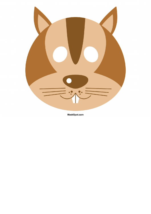 Beaver Mask Template Printable pdf