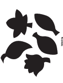 Fall Cluster Leaves Template