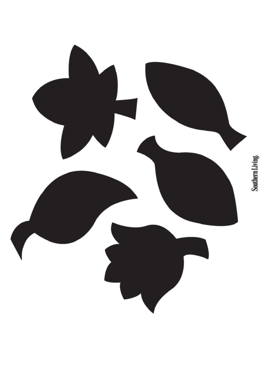 Fall Cluster Leaves Template Printable pdf