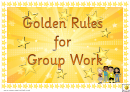 Golden Rules For Group Work Poster Template