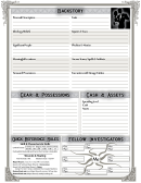 1920s call of cthulhu character sheet