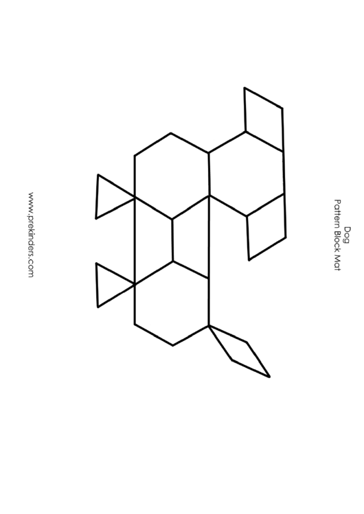 Dog Pattern Block Mat Template Printable pdf