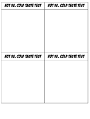 Blank Hot Vs. Cold Taste Test Biology Flashcard Template