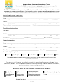 Health Care Provider Complaint Form