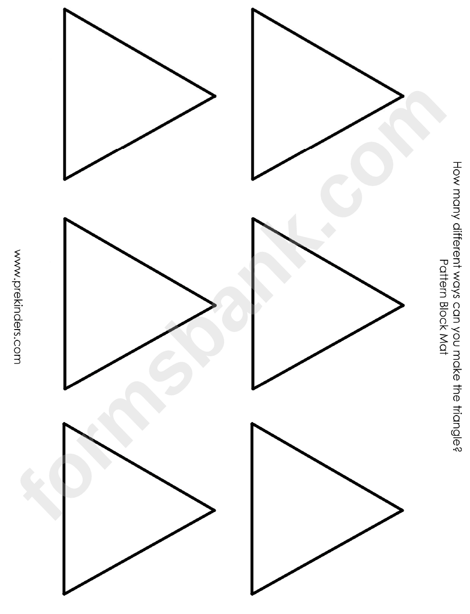 Triangle Pattern Block Templates