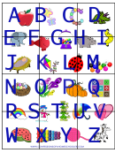 Alphabet 12 Piece Puzzle Template