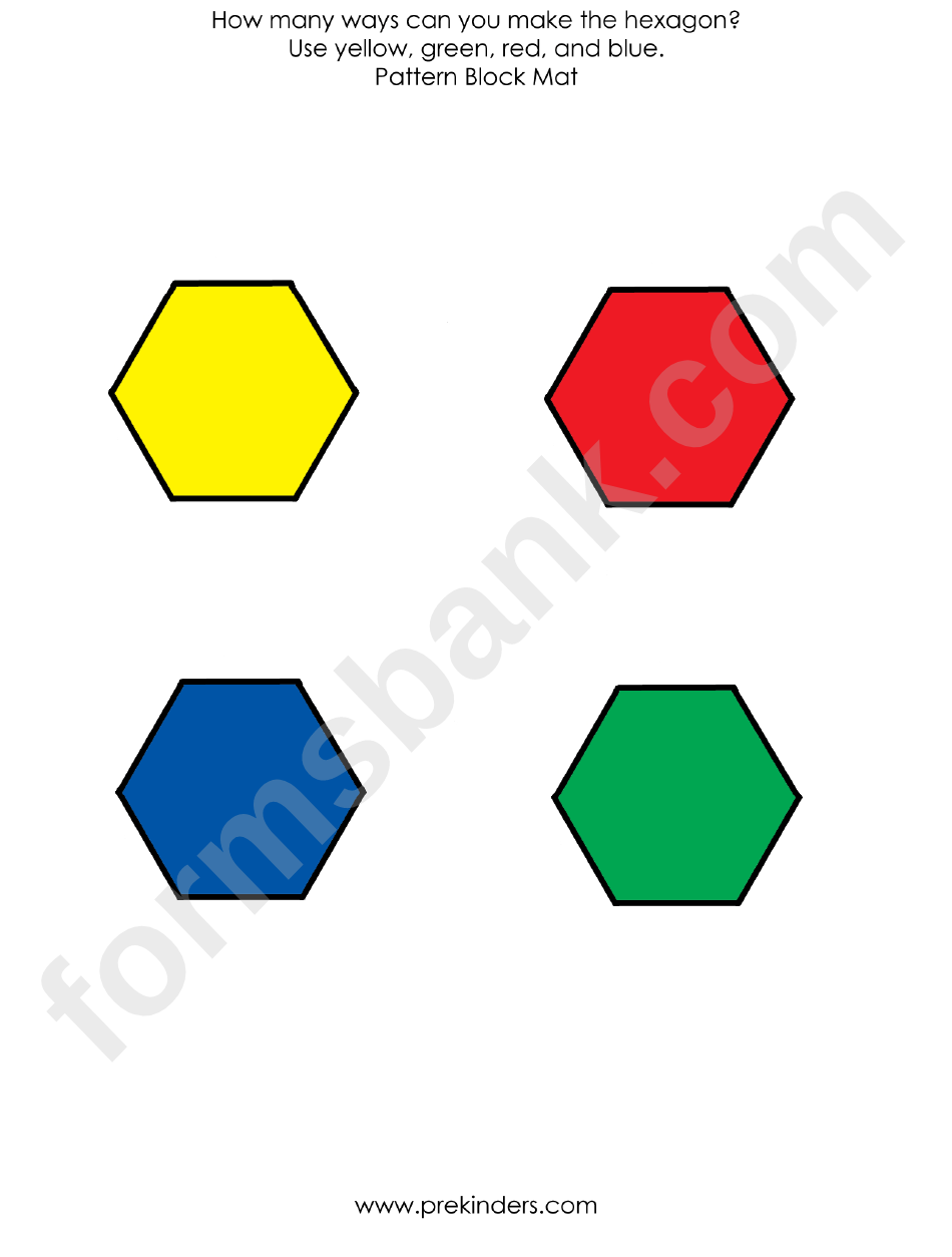 Hexagon Pattern Block Templates