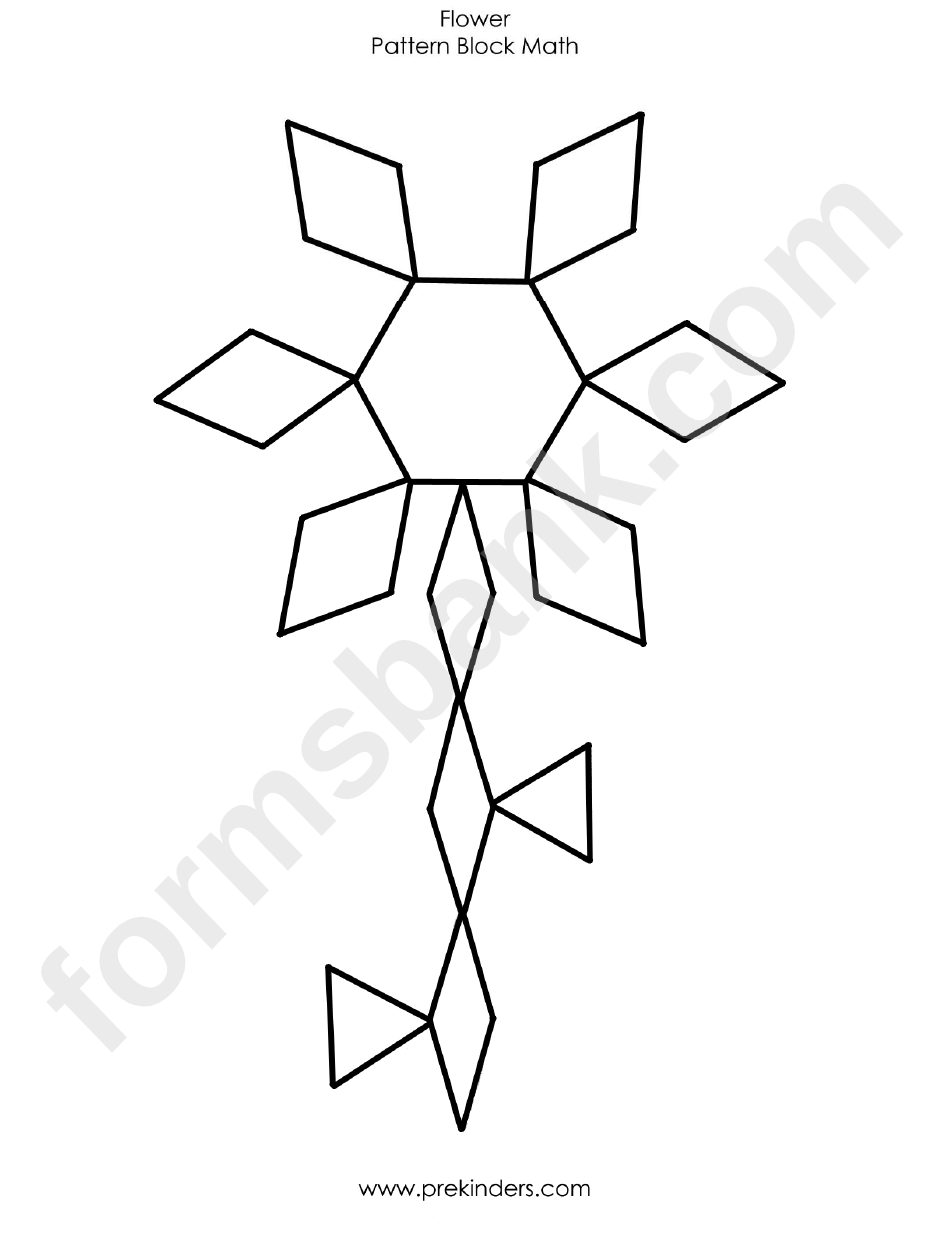 Black And White Flower Pattern Block Template