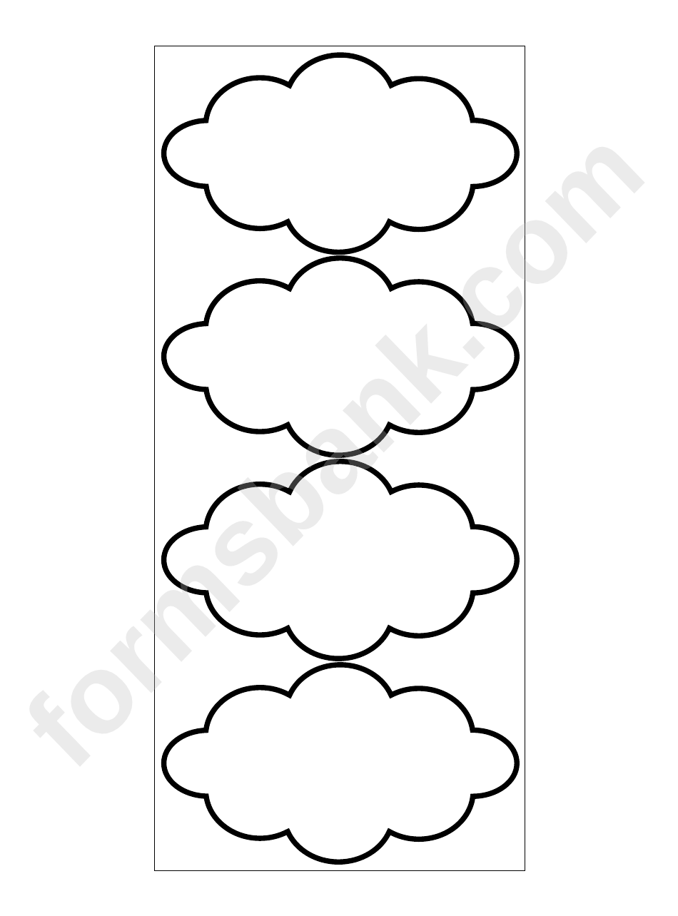 Cloud Shaped Tag Template