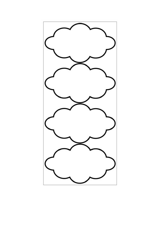 Cloud Shaped Tag Template Printable pdf