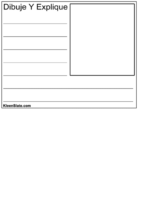 Dibuje Y Explique Table Template (Spanish) Printable pdf
