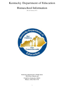 Homeschool Information Packet - Kentucky Department Of Education
