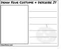 Drawing Halloween Costume Sheet