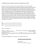 Sample Certification Letter For Cashier's Check Or Irrevocable Letter Of Credit
