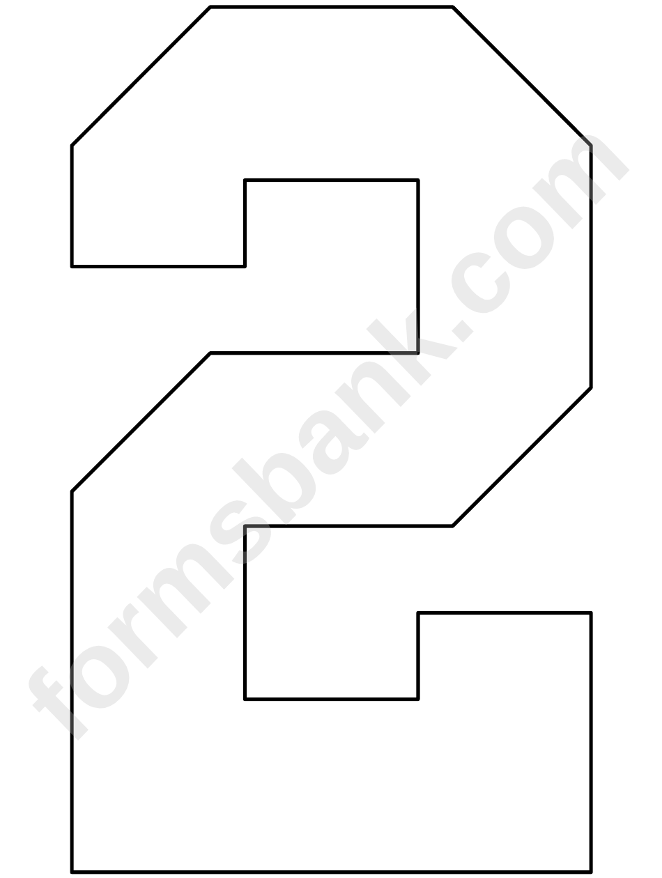 Number 2 Pattern Template