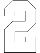 Number 2 Pattern Template