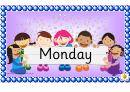 Days Of Week Classroom Poster Template - Children With The Banner