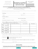 Municipal & School Earned Income Tax Questionnaire - Pennsylvania Municipal & School Income Tax Office
