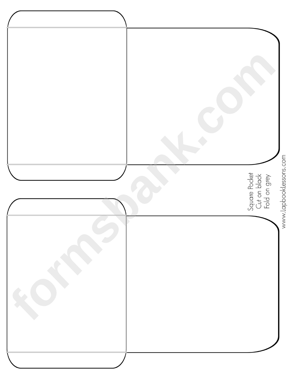 Paper Square Pocket Template printable pdf download
