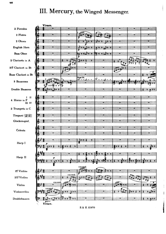 Gustav Holst - Mercury, The Winged Messenger Sheet Music Printable pdf