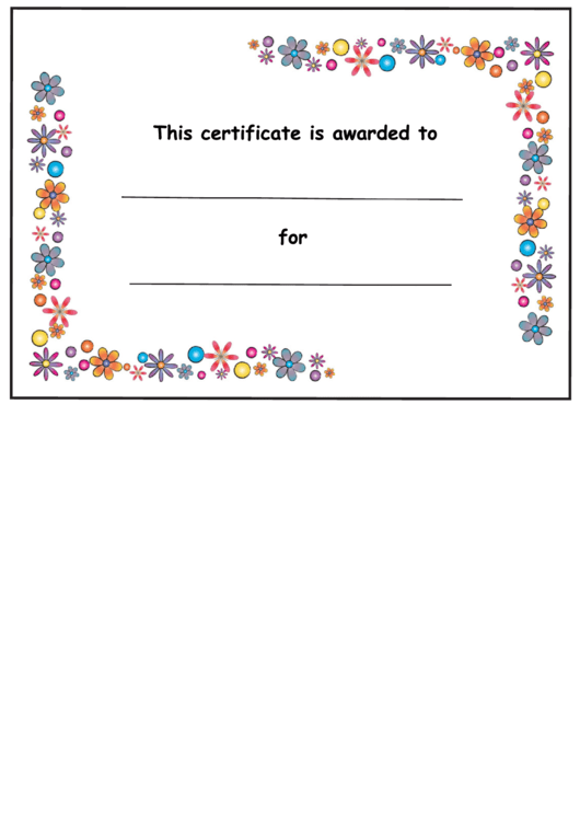 Kids Award Certificate Template Printable pdf