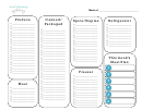 Weekly Meal Planning Template