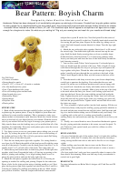 Bear Pattern Template Printable pdf
