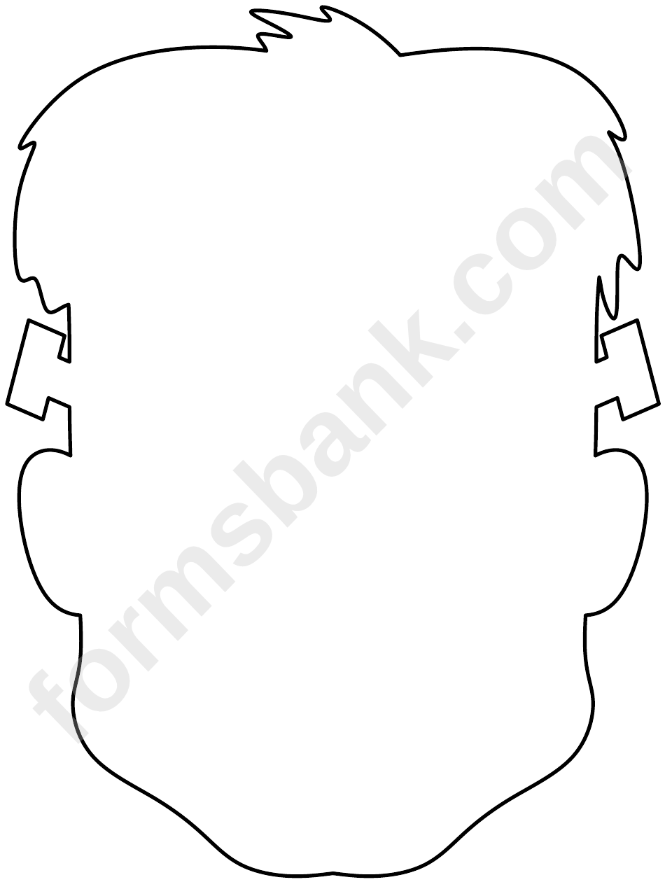 Frankenstein Head Pattern Template