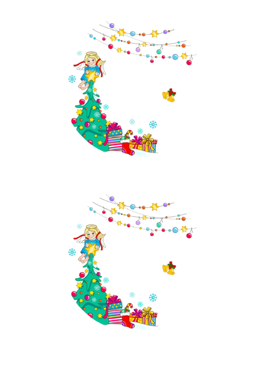 Fillable Angel & Christmas Tree Label Template Printable pdf