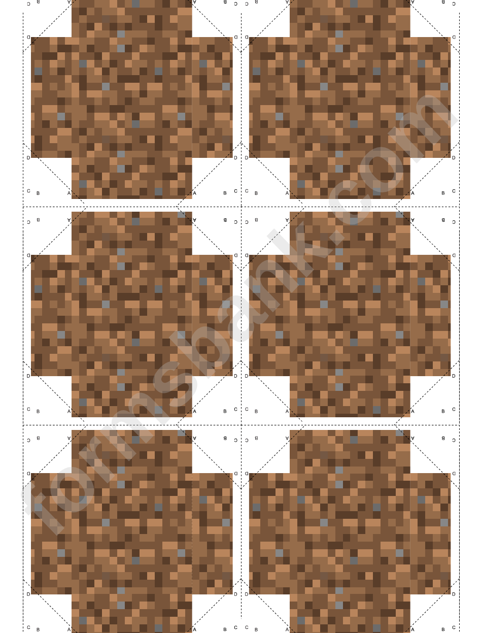 Dirt Minecraft Block Template
