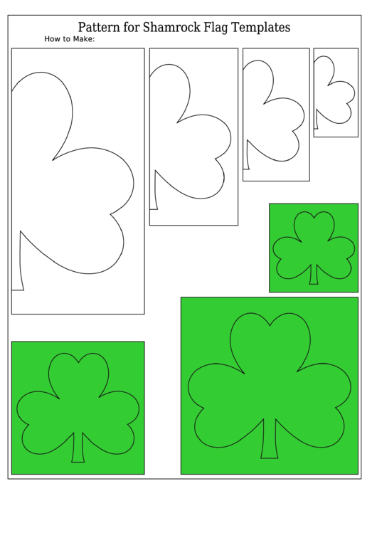 Pattern For Shamrock Flag Template Printable pdf