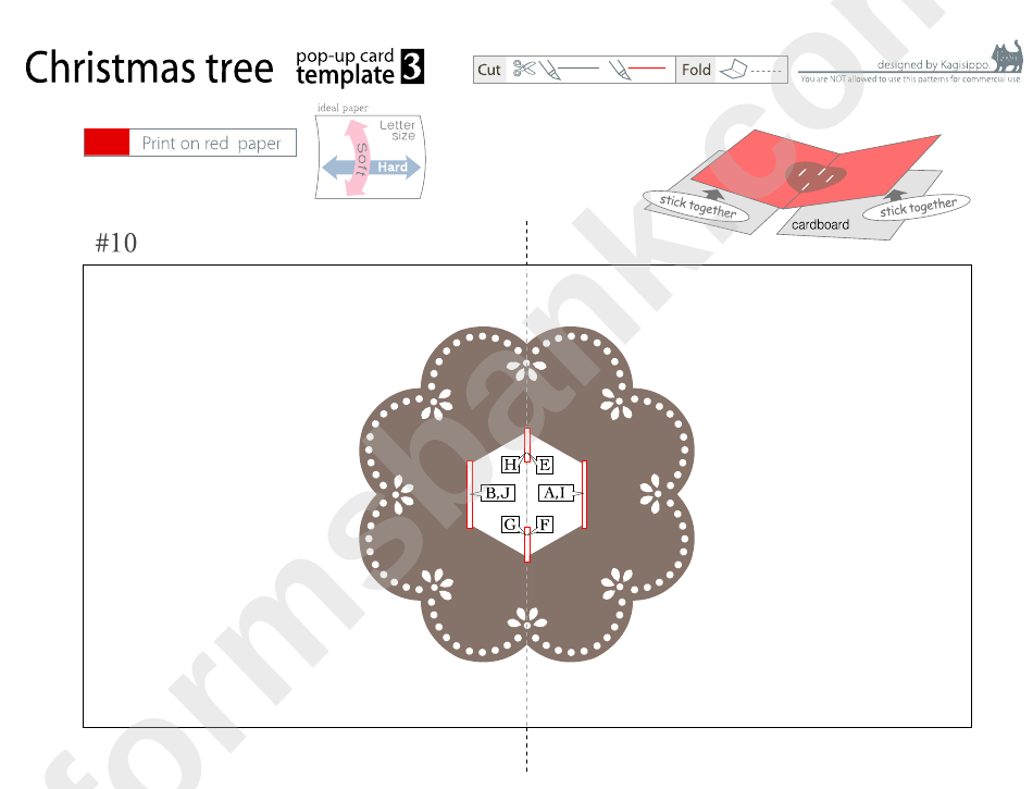 Christmas Tree Pop-Up Card Template