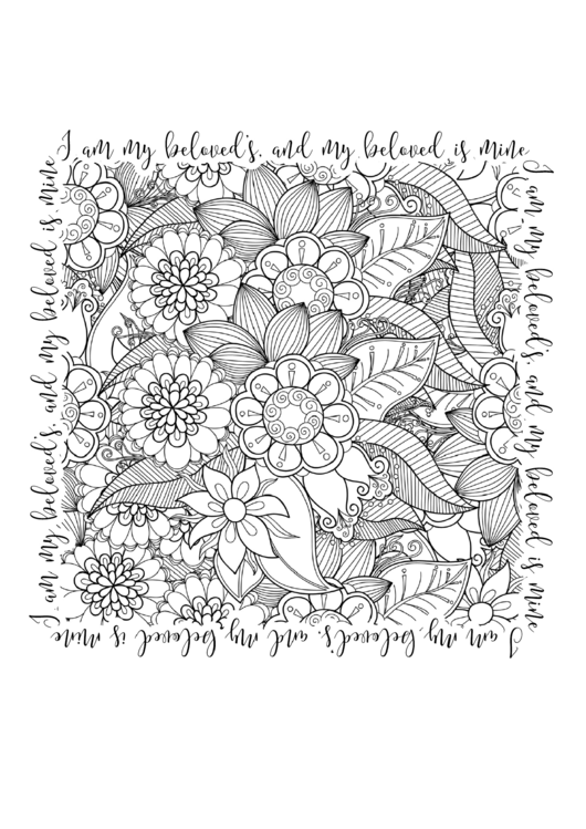 Floral Coloring Sheet printable pdf download