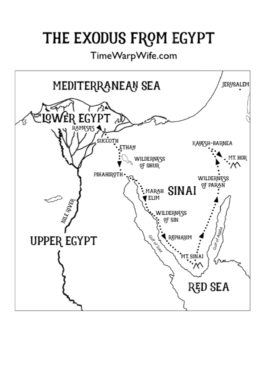 Ancient Egypt Map Template Printable pdf