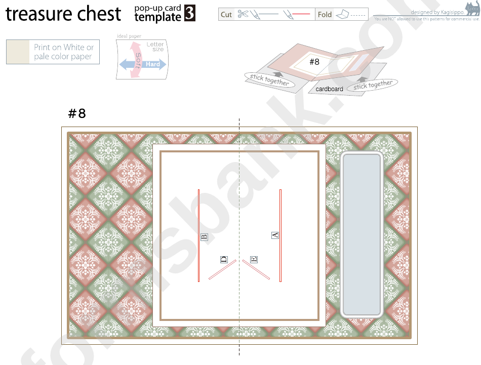Treasure Chest Pop-Up Card Template