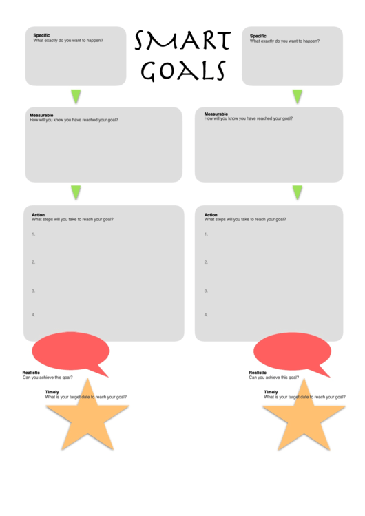 Smart Goals Template Printable pdf